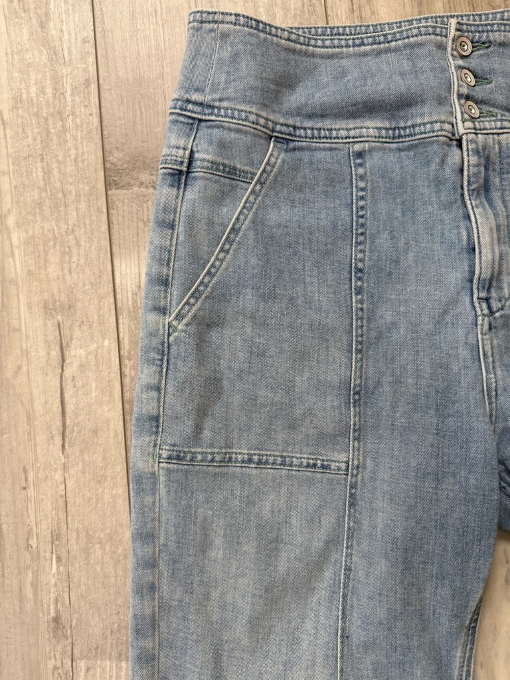 Pilcro & The Letterpress Anthropologie Jeans 29 High Rise Utility Crop Denim - Picture 10 of 15
